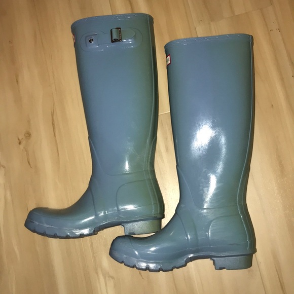 tiffany blue hunter rain boots